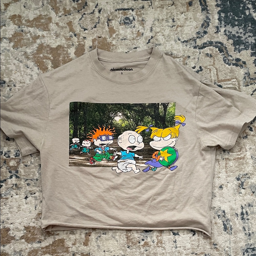 Nickelodeon Women’s Beige Rugrats T-Shirt Crop Top